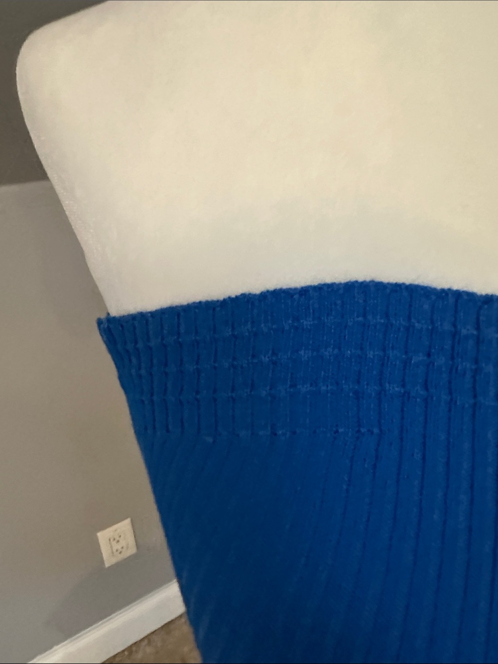 Colorblock Strapless Ribbed Knit Dress - Blue Gradient - Picture 2 of 4